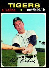 1971 Topps Baseball Cards      180     Al Kaline UER